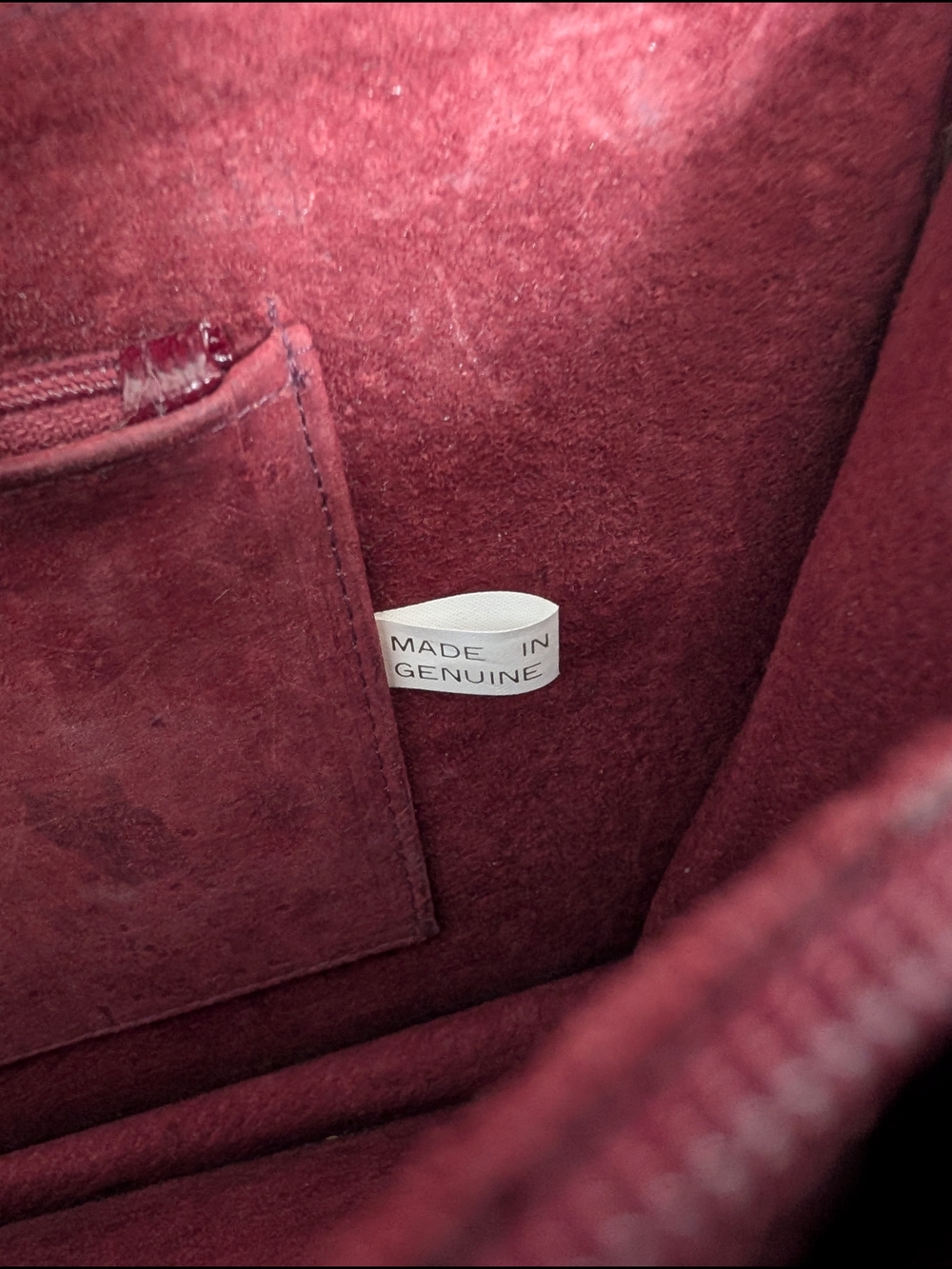 Vintage Genuine Eel Skin Oxblood Shoulder Bag Korea - Picture 12 of 13